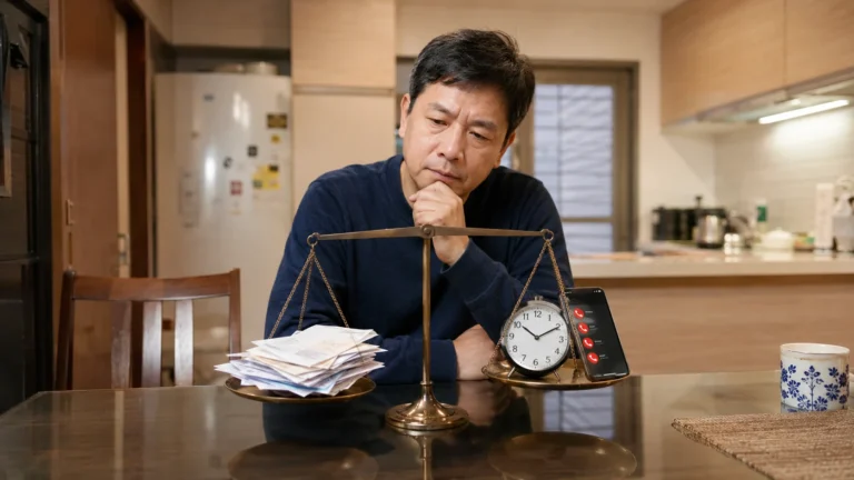 台中屋主思考包租代管是否值得,天平兩端是管理費與繼續自己承擔的壓力