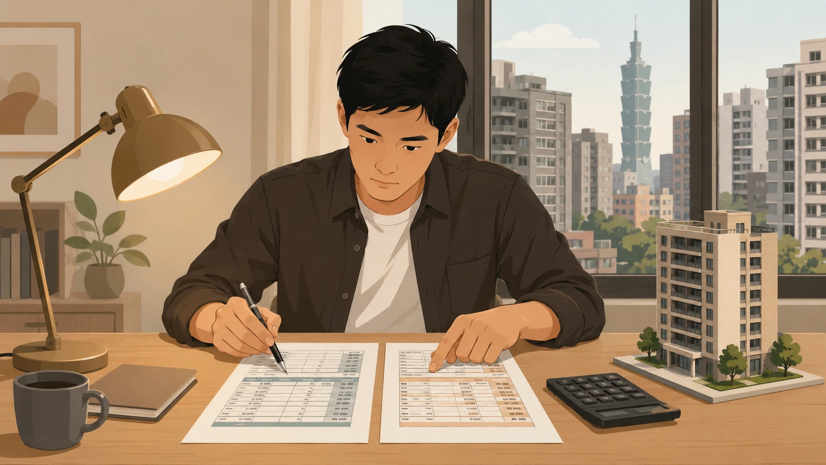 台中屋主試算包租代管與代租代管年度租金收入差距,含空租期與時間成本比較